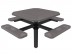 Octagon Single Pedestal Picnic Table with Perforated Steel